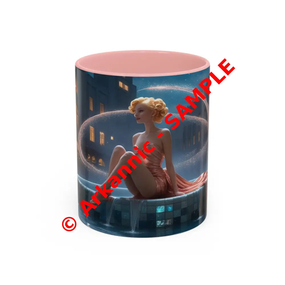 The Enchanted Fountain - Fantasy Art Drinkware Galactic Gift for Dog Lovers Celestial Home Decor Unique Art Mug 11oz