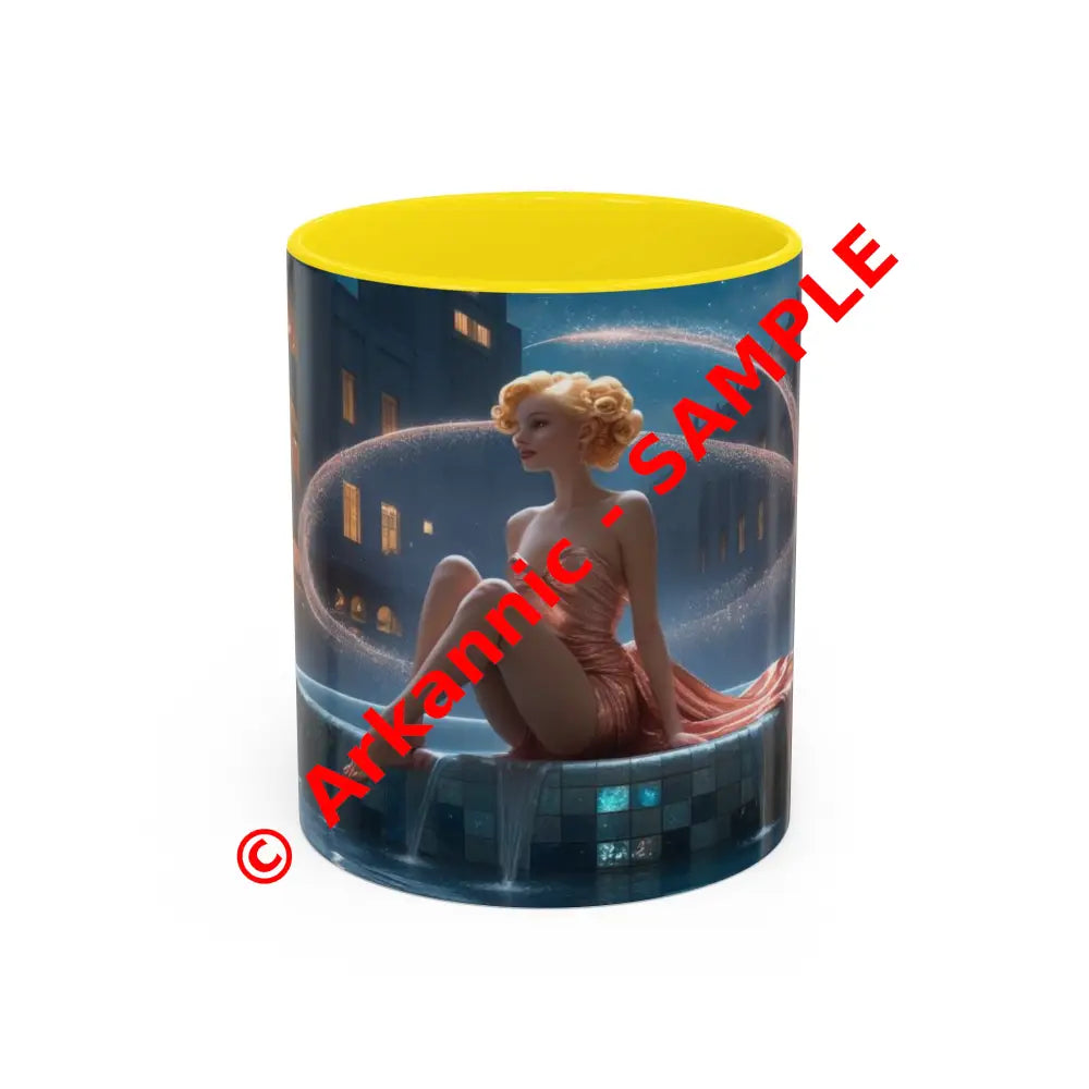 The Enchanted Fountain - Fantasy Art Drinkware Galactic Gift for Dog Lovers Celestial Home Decor Unique Art Mug 11oz
