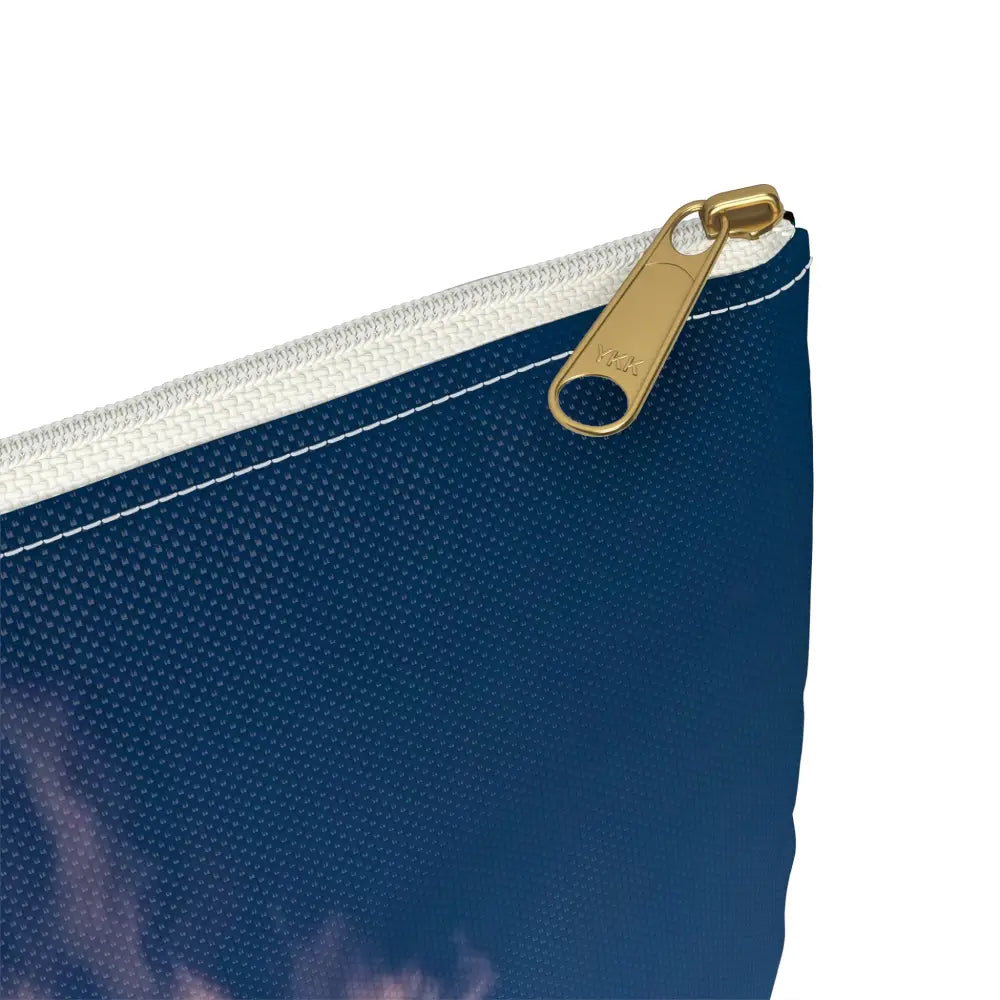 Thunderstorm Over Golden Fields: Atmospheric Dynamics Plains Landscape Panorama Accessory Pouch Bags