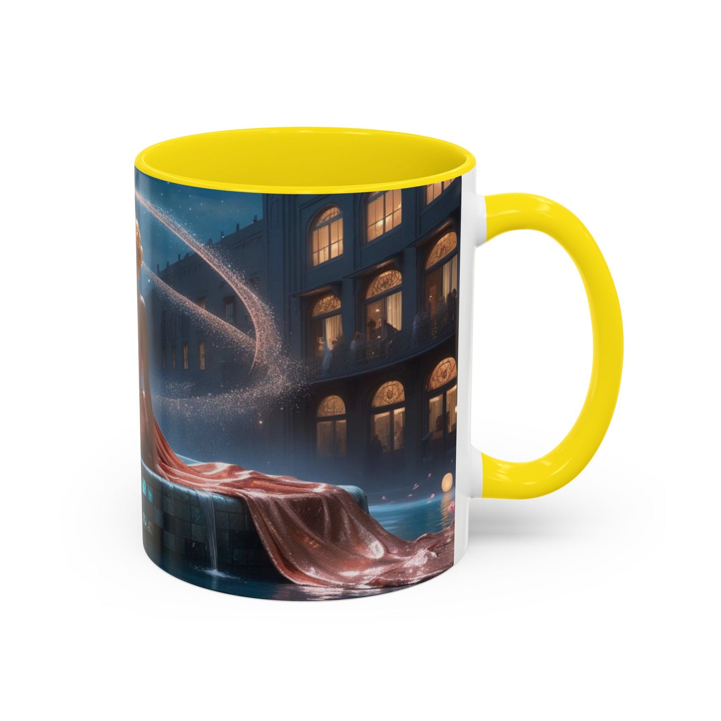 The Enchanted Fountain - Fantasy Art Drinkware, Galactic Gift for Dog Lovers, Celestial Home Decor, Unique Art Mug
