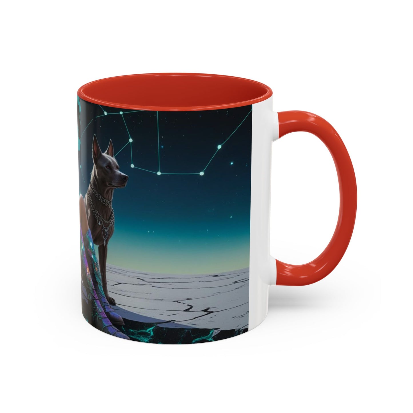 Celestial Guardian - Fantasy Art Drinkware, Galactic Gift for Dog Lovers, Celestial Home Decor, Unique Art Mug