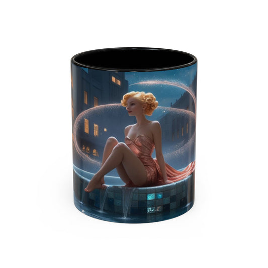 The Enchanted Fountain - Fantasy Art Drinkware, Galactic Gift for Dog Lovers, Celestial Home Decor, Unique Art Mug