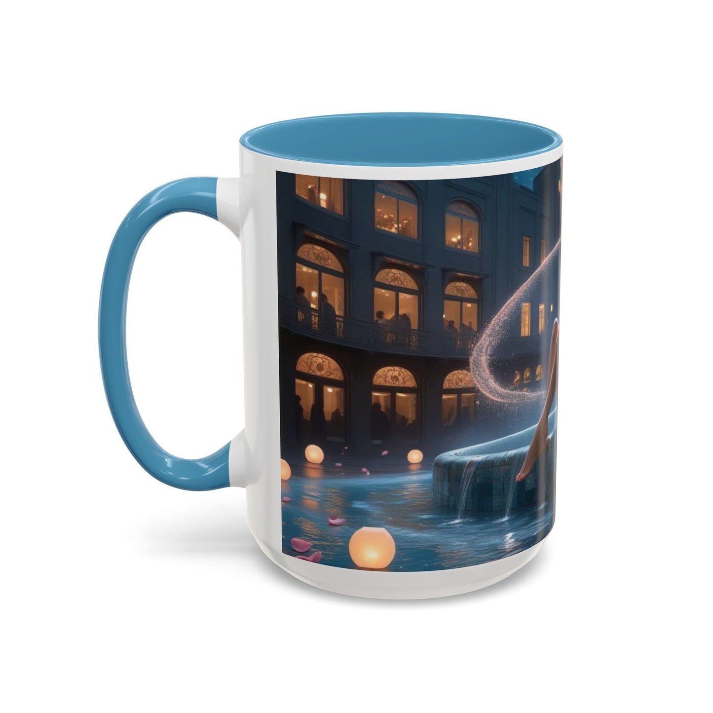 The Enchanted Fountain - Fantasy Art Drinkware, Galactic Gift for Dog Lovers, Celestial Home Decor, Unique Art Mug