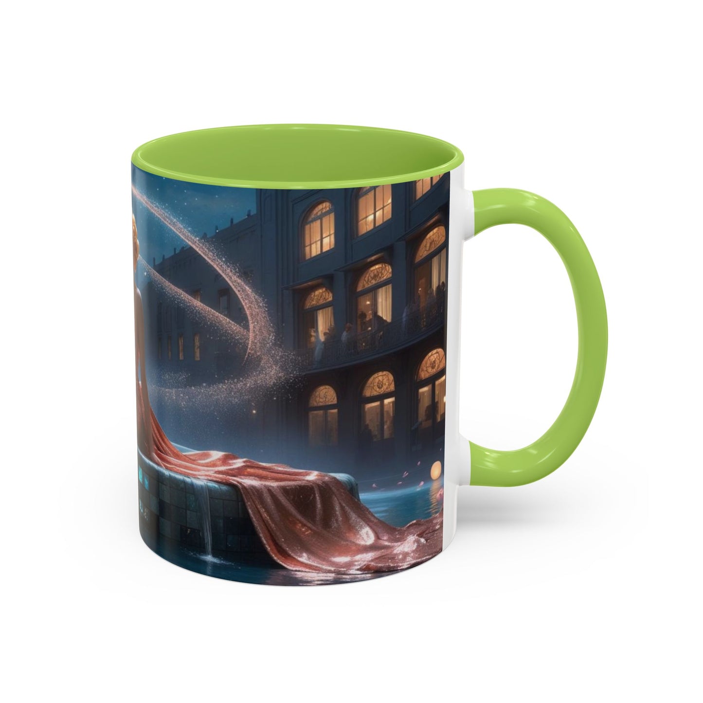 The Enchanted Fountain - Fantasy Art Drinkware, Galactic Gift for Dog Lovers, Celestial Home Decor, Unique Art Mug