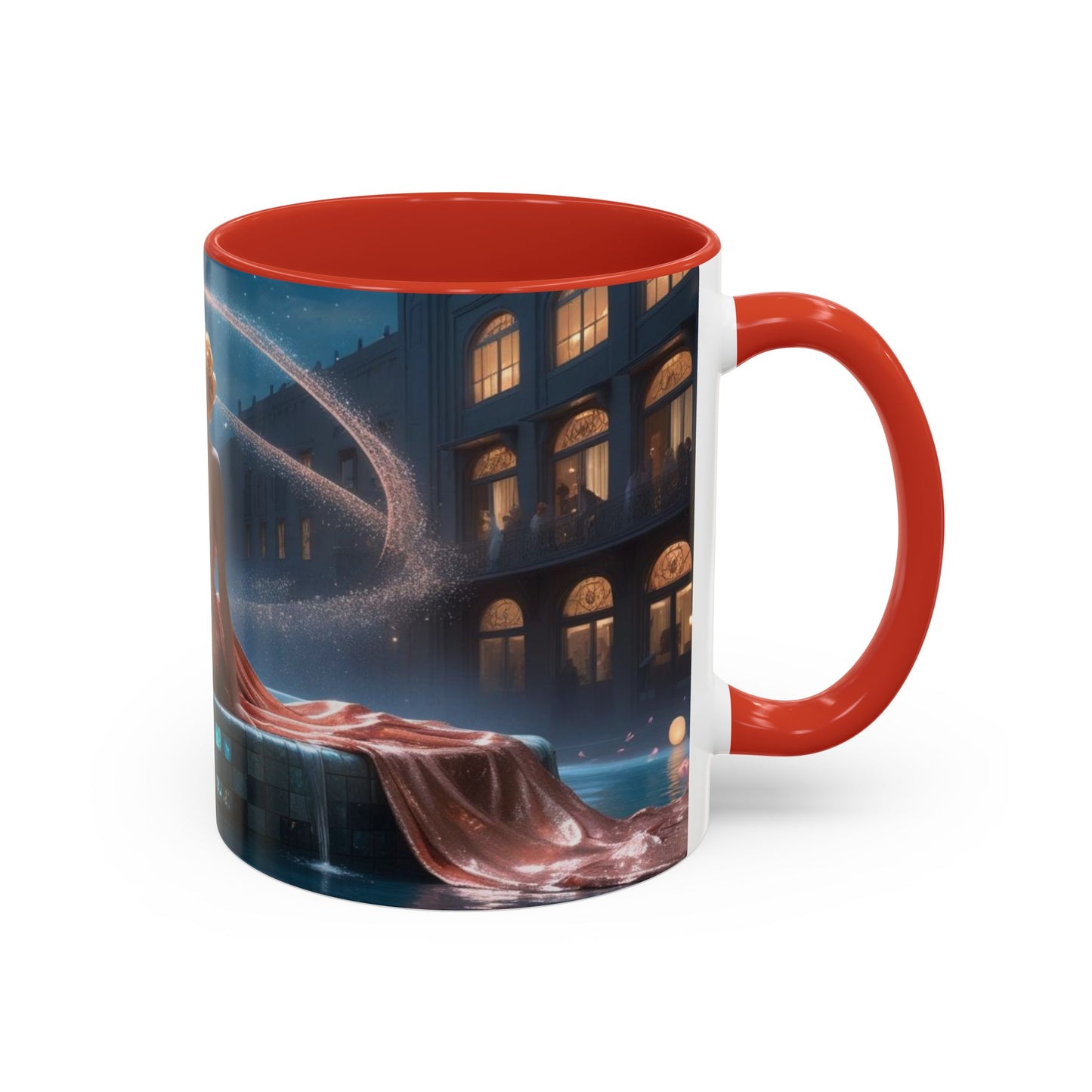 The Enchanted Fountain - Fantasy Art Drinkware, Galactic Gift for Dog Lovers, Celestial Home Decor, Unique Art Mug