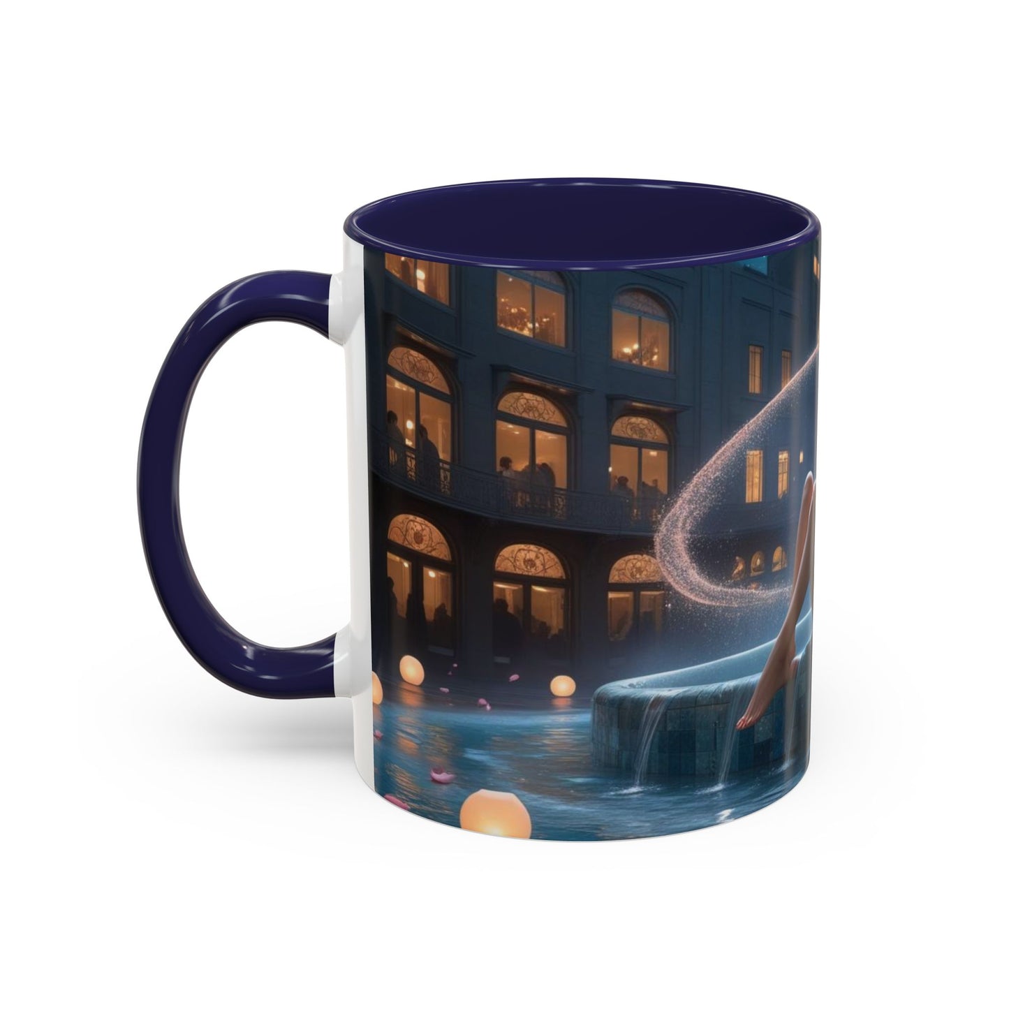 The Enchanted Fountain - Fantasy Art Drinkware, Galactic Gift for Dog Lovers, Celestial Home Decor, Unique Art Mug