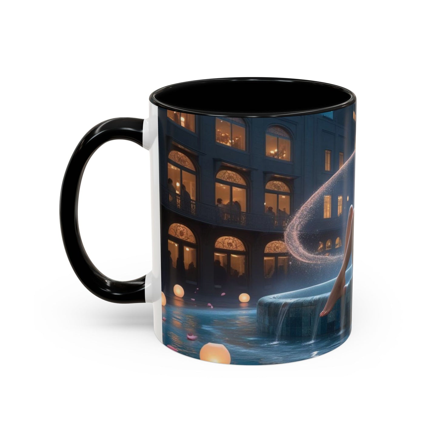 The Enchanted Fountain - Fantasy Art Drinkware, Galactic Gift for Dog Lovers, Celestial Home Decor, Unique Art Mug