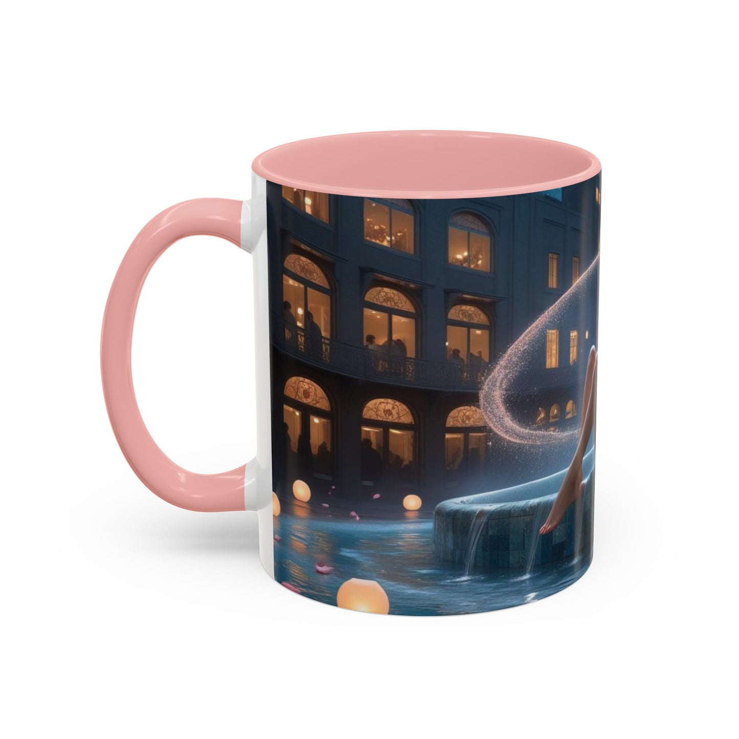 The Enchanted Fountain - Fantasy Art Drinkware, Galactic Gift for Dog Lovers, Celestial Home Decor, Unique Art Mug
