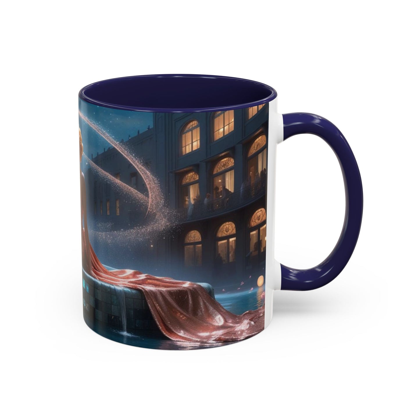 The Enchanted Fountain - Fantasy Art Drinkware, Galactic Gift for Dog Lovers, Celestial Home Decor, Unique Art Mug