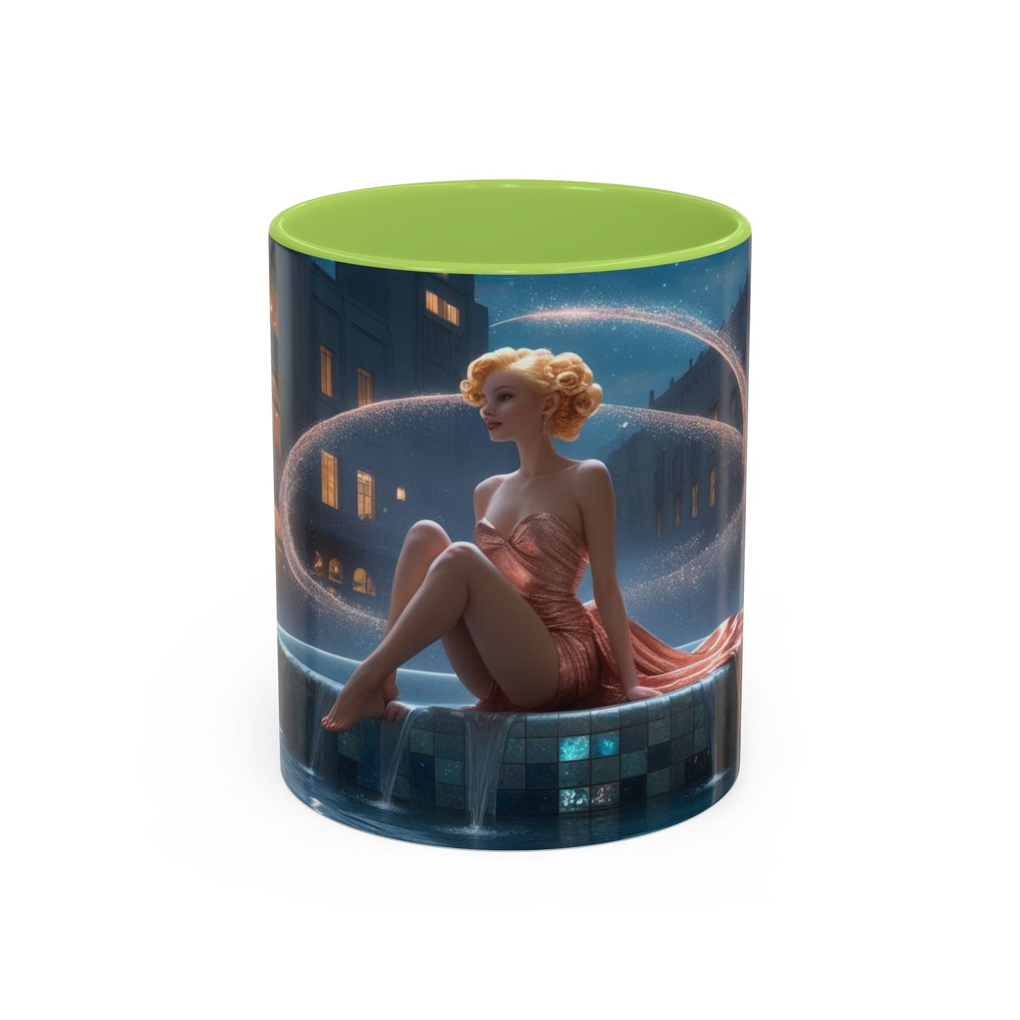 The Enchanted Fountain - Fantasy Art Drinkware, Galactic Gift for Dog Lovers, Celestial Home Decor, Unique Art Mug