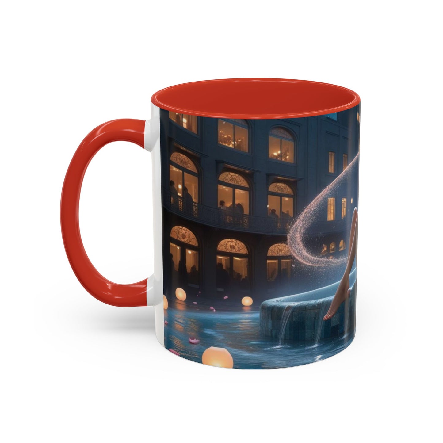 The Enchanted Fountain - Fantasy Art Drinkware, Galactic Gift for Dog Lovers, Celestial Home Decor, Unique Art Mug
