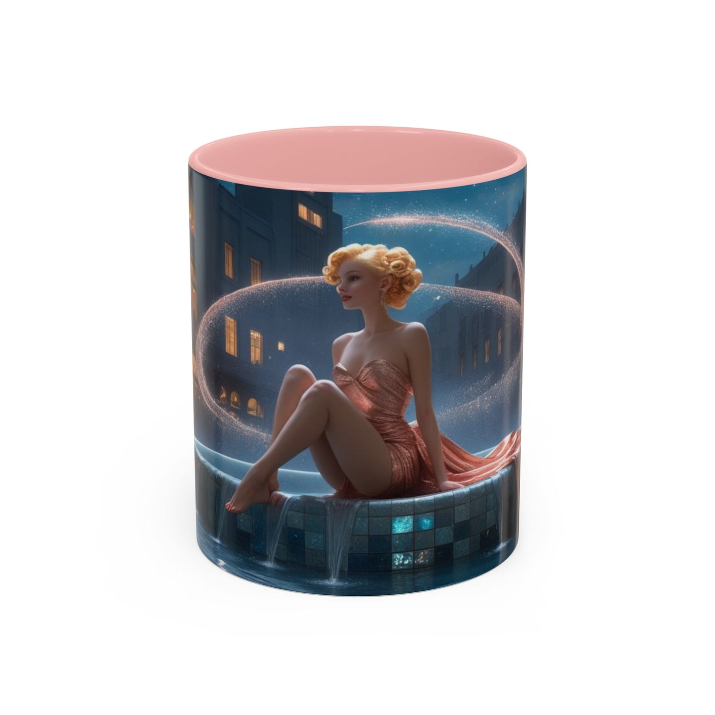 The Enchanted Fountain - Fantasy Art Drinkware, Galactic Gift for Dog Lovers, Celestial Home Decor, Unique Art Mug