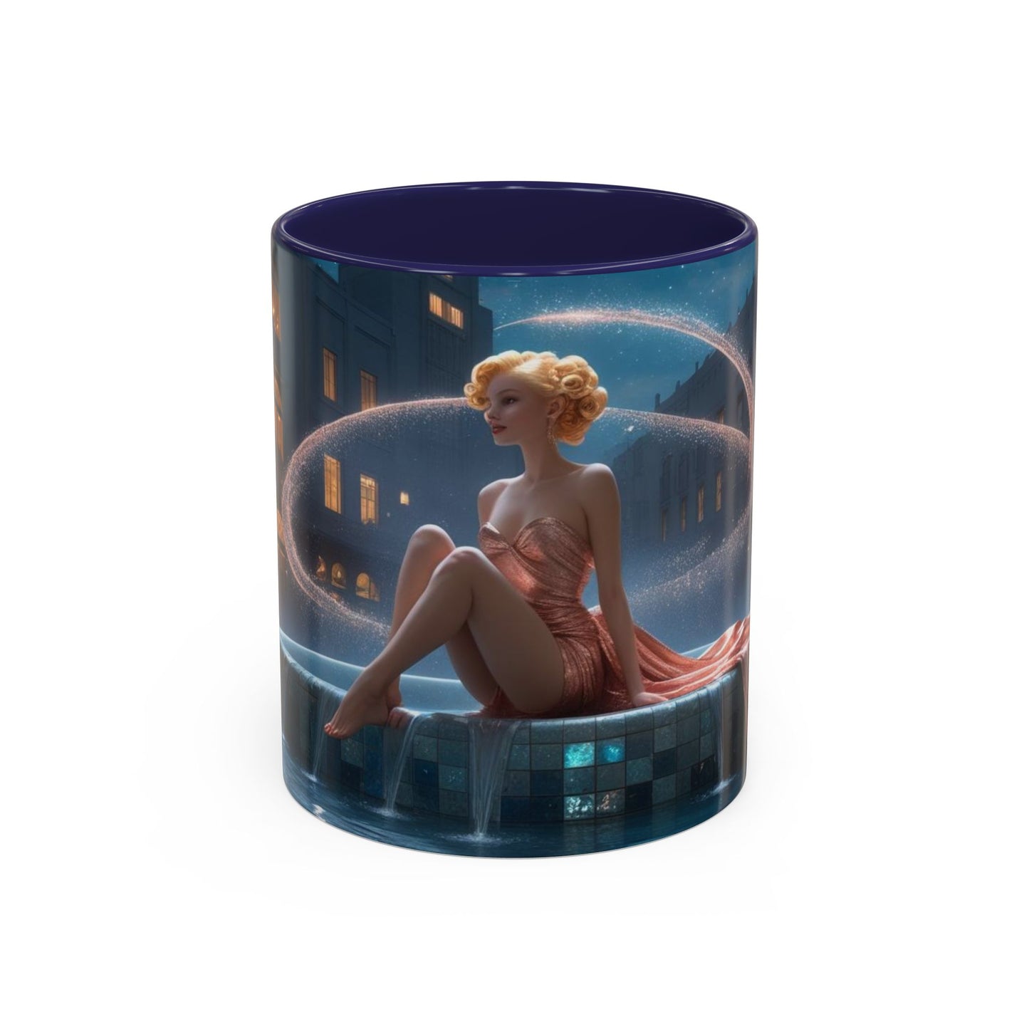 The Enchanted Fountain - Fantasy Art Drinkware, Galactic Gift for Dog Lovers, Celestial Home Decor, Unique Art Mug
