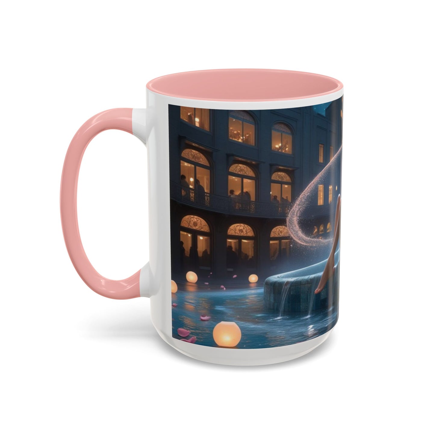 The Enchanted Fountain - Fantasy Art Drinkware, Galactic Gift for Dog Lovers, Celestial Home Decor, Unique Art Mug