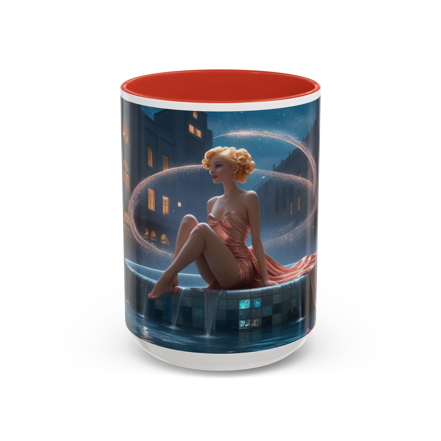The Enchanted Fountain - Fantasy Art Drinkware, Galactic Gift for Dog Lovers, Celestial Home Decor, Unique Art Mug