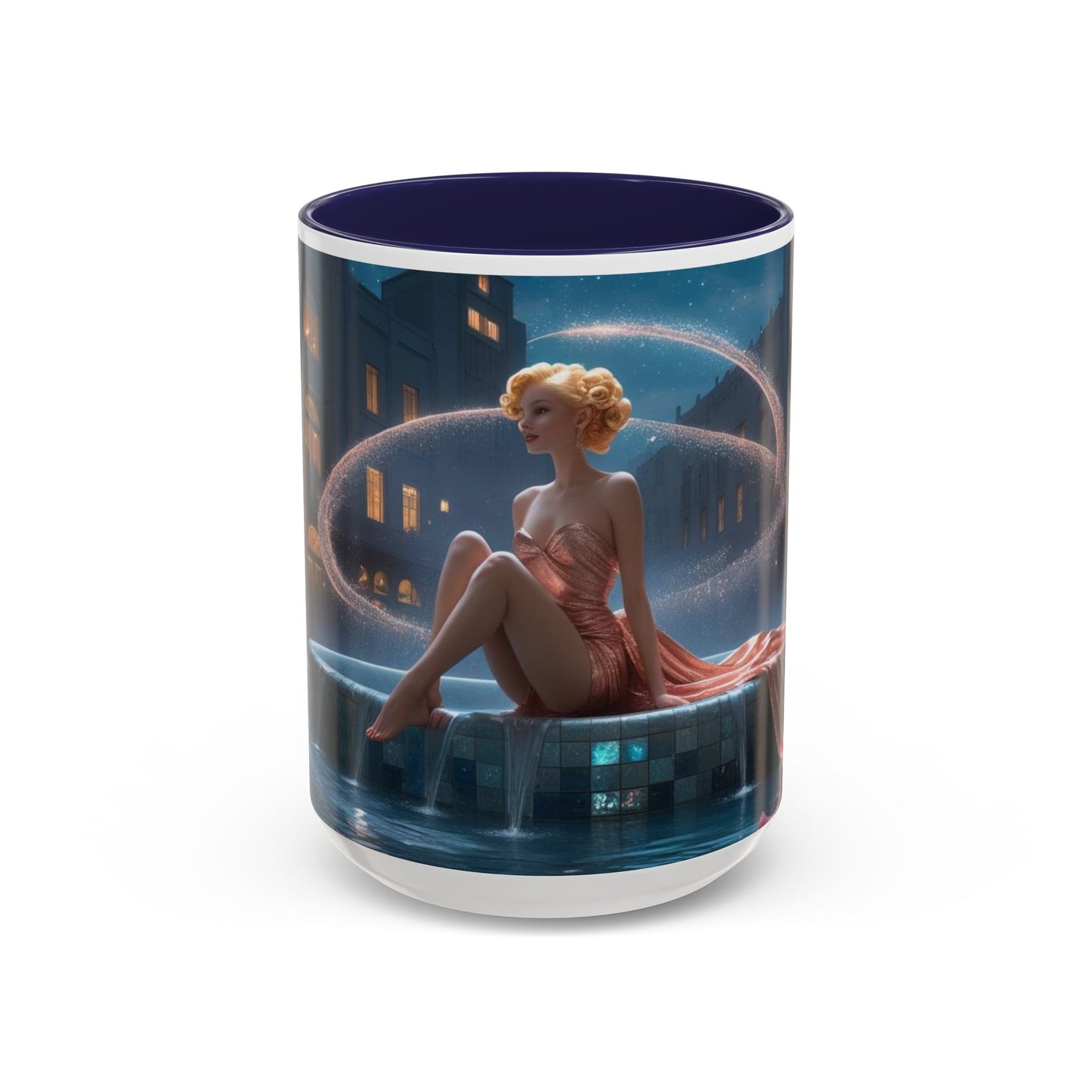 The Enchanted Fountain - Fantasy Art Drinkware, Galactic Gift for Dog Lovers, Celestial Home Decor, Unique Art Mug