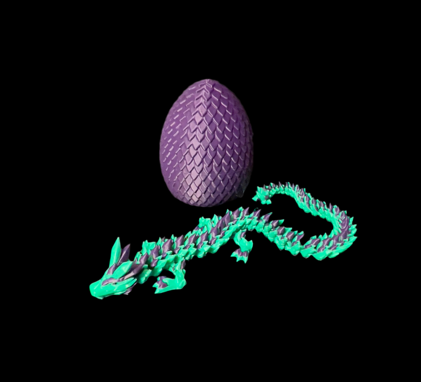 Flexible Articulated Dragon Green and Purple