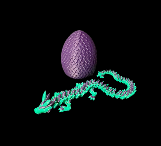 Flexible Articulated Dragon Green and Purple