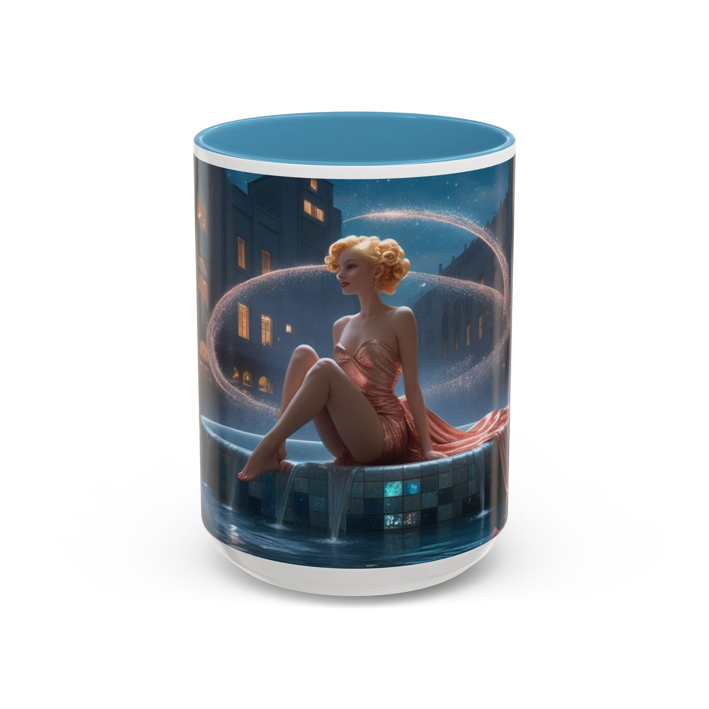 The Enchanted Fountain - Fantasy Art Drinkware, Galactic Gift for Dog Lovers, Celestial Home Decor, Unique Art Mug