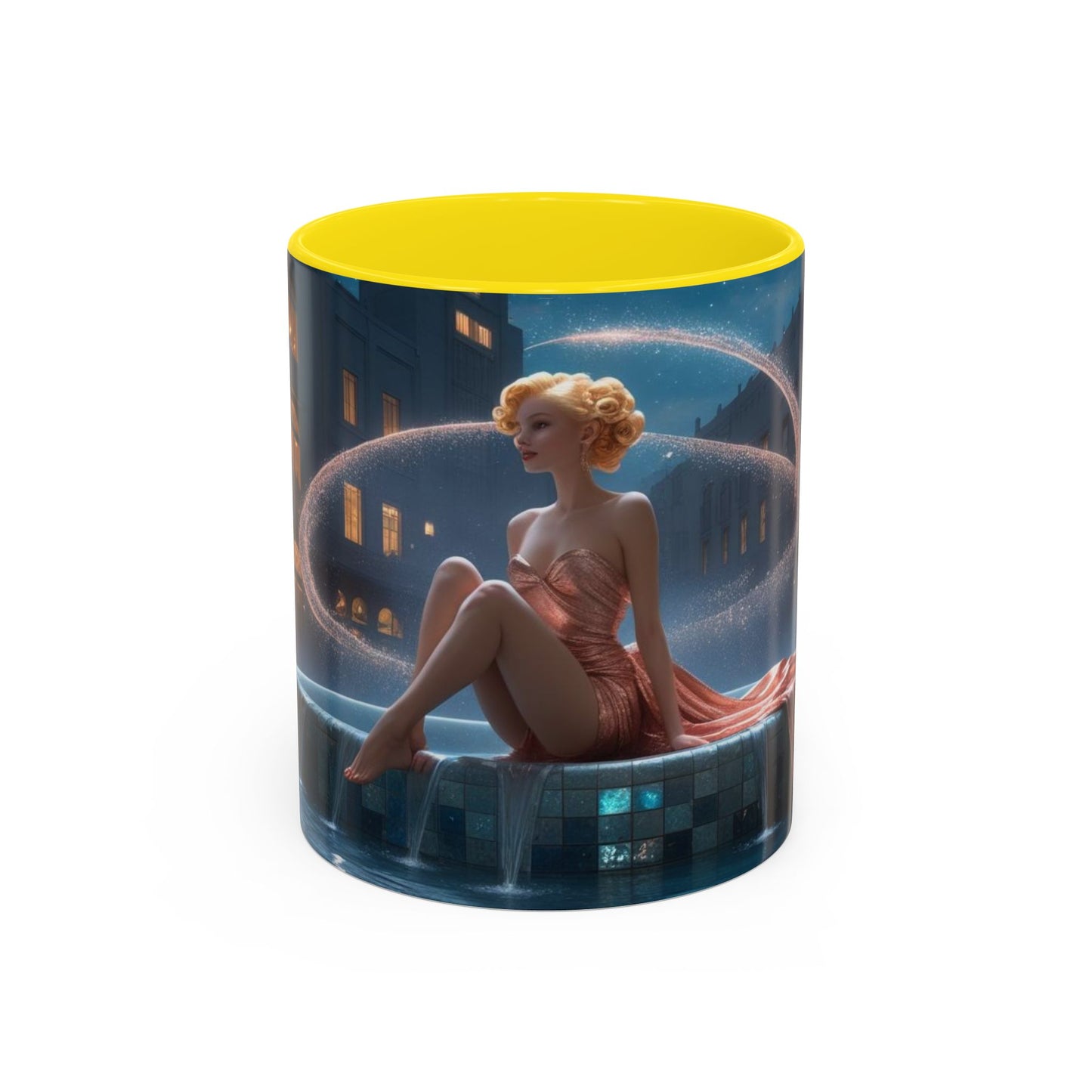 The Enchanted Fountain - Fantasy Art Drinkware, Galactic Gift for Dog Lovers, Celestial Home Decor, Unique Art Mug