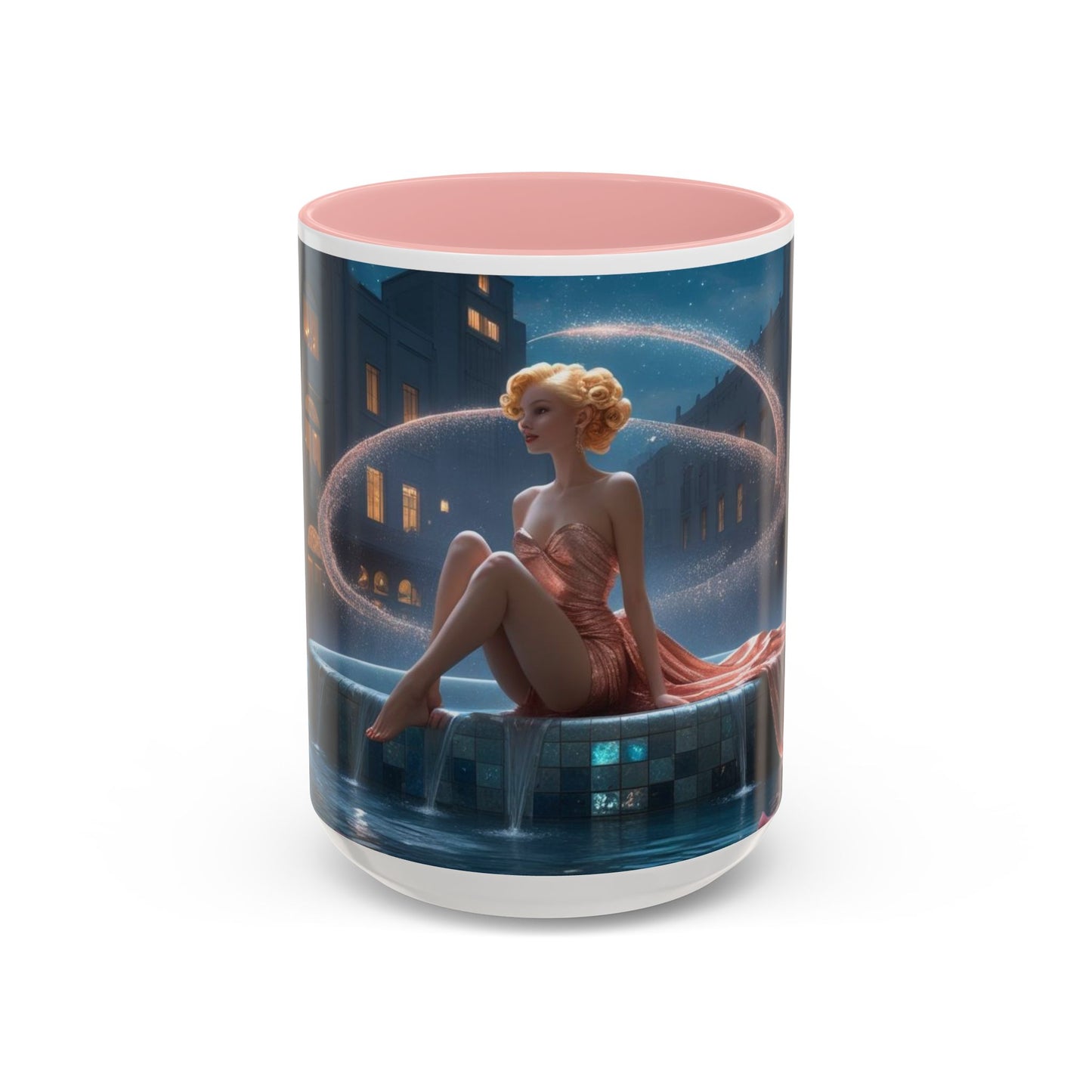 The Enchanted Fountain - Fantasy Art Drinkware, Galactic Gift for Dog Lovers, Celestial Home Decor, Unique Art Mug