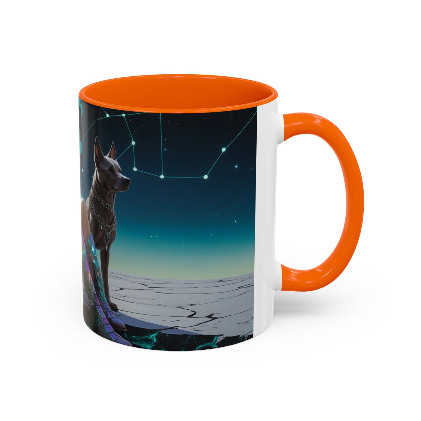 Celestial Guardian - Fantasy Art Drinkware, Galactic Gift for Dog Lovers, Celestial Home Decor, Unique Art Mug