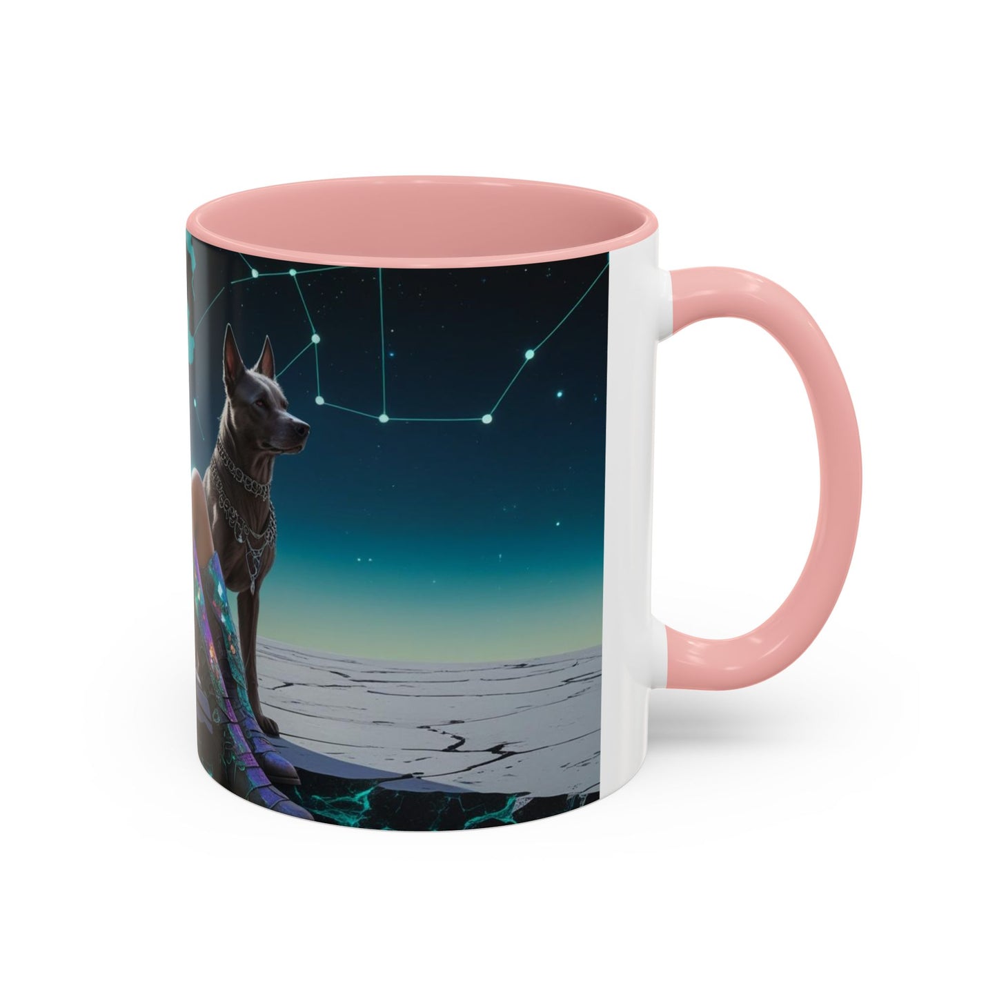 Celestial Guardian - Fantasy Art Drinkware, Galactic Gift for Dog Lovers, Celestial Home Decor, Unique Art Mug