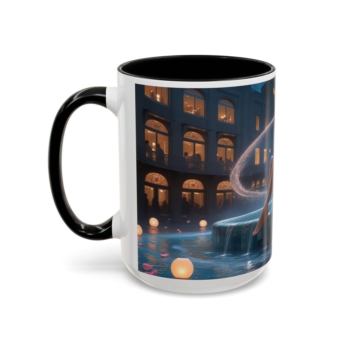 The Enchanted Fountain - Fantasy Art Drinkware, Galactic Gift for Dog Lovers, Celestial Home Decor, Unique Art Mug
