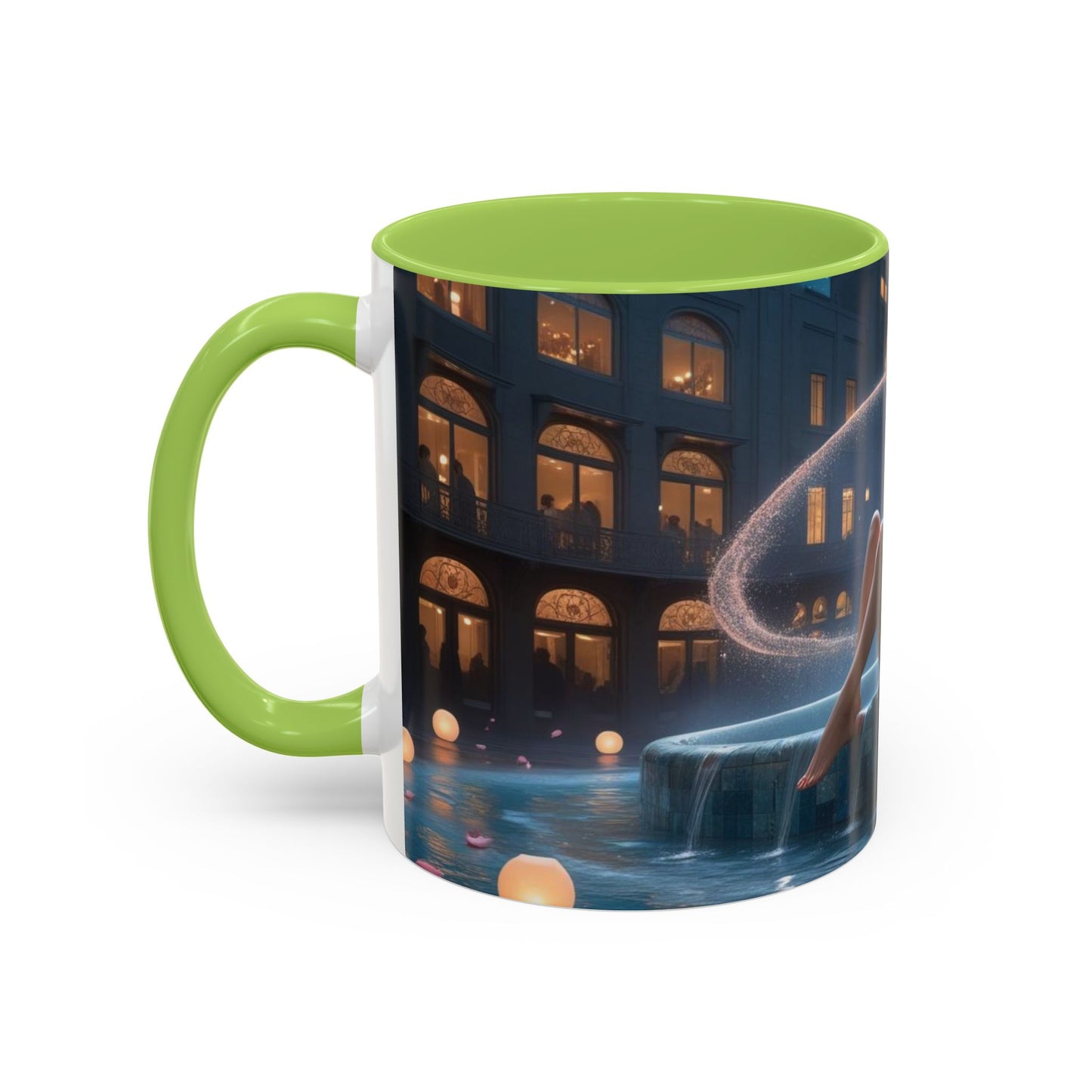 The Enchanted Fountain - Fantasy Art Drinkware, Galactic Gift for Dog Lovers, Celestial Home Decor, Unique Art Mug