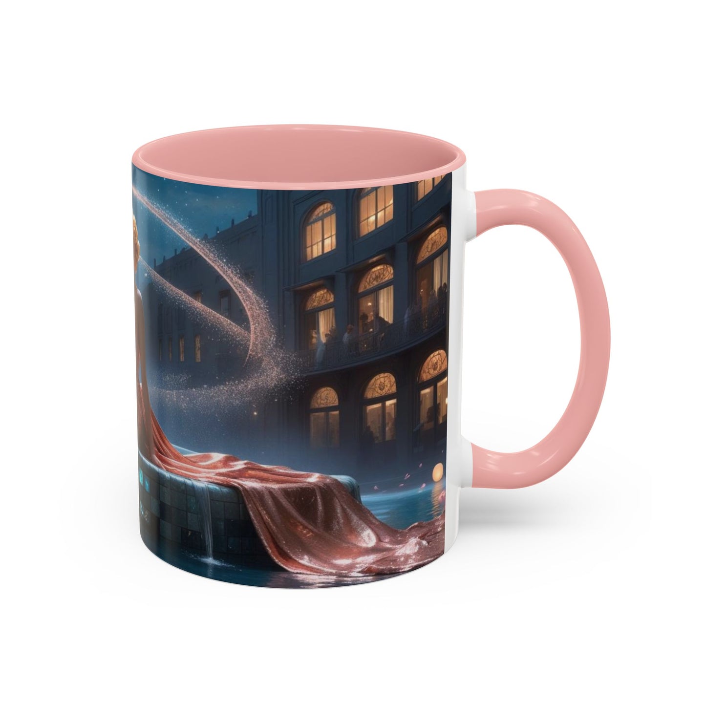 The Enchanted Fountain - Fantasy Art Drinkware, Galactic Gift for Dog Lovers, Celestial Home Decor, Unique Art Mug