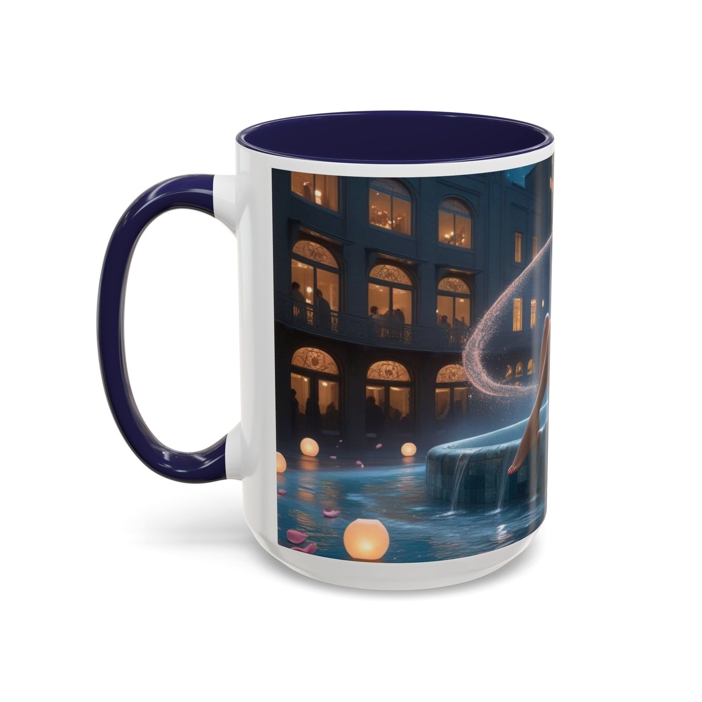 The Enchanted Fountain - Fantasy Art Drinkware, Galactic Gift for Dog Lovers, Celestial Home Decor, Unique Art Mug