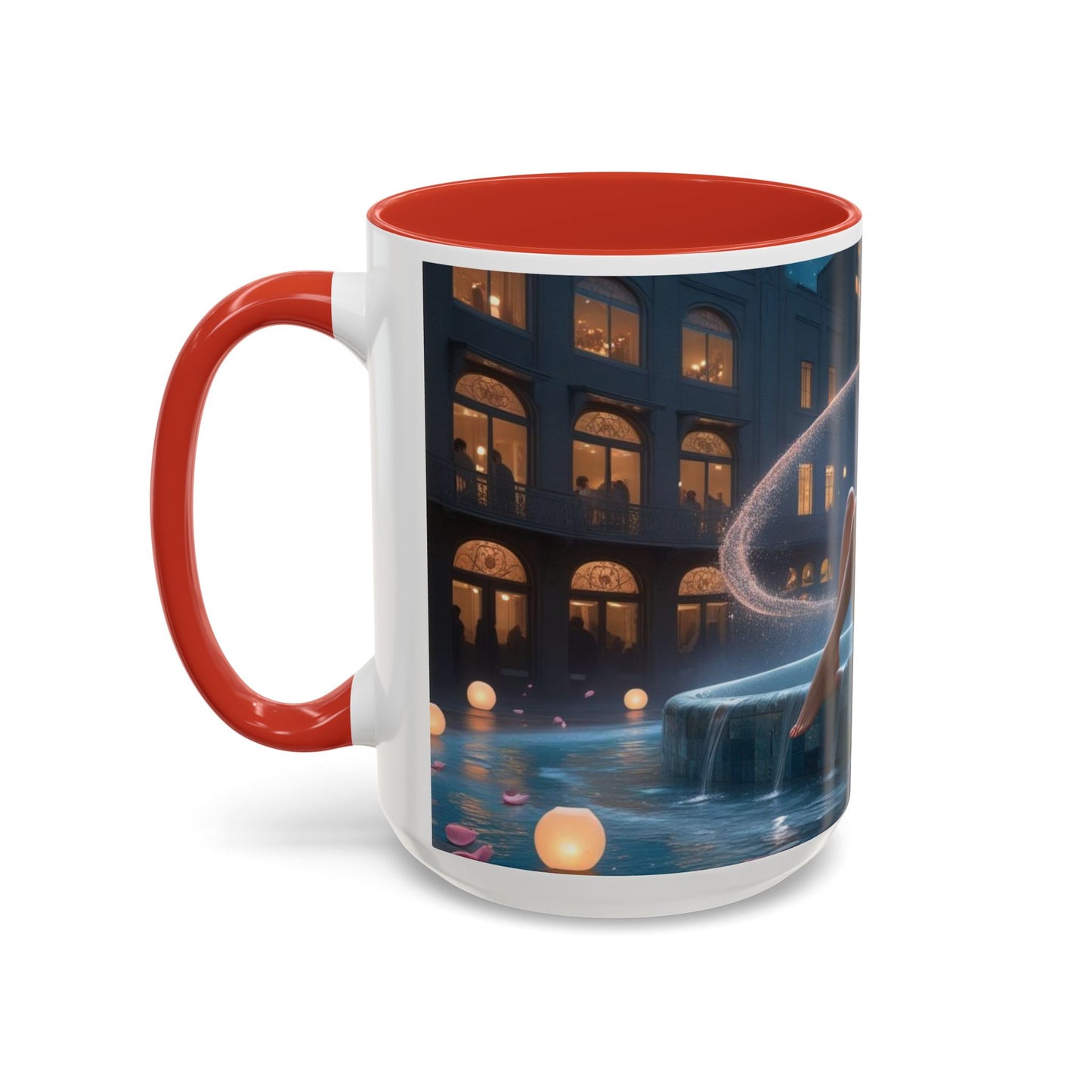 The Enchanted Fountain - Fantasy Art Drinkware, Galactic Gift for Dog Lovers, Celestial Home Decor, Unique Art Mug