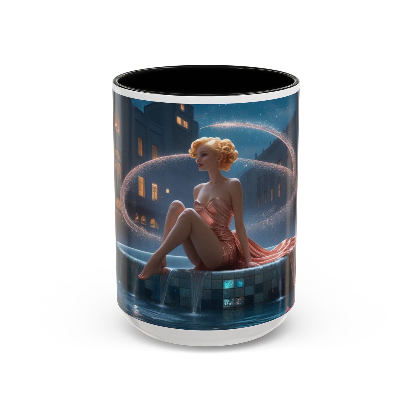 The Enchanted Fountain - Fantasy Art Drinkware, Galactic Gift for Dog Lovers, Celestial Home Decor, Unique Art Mug