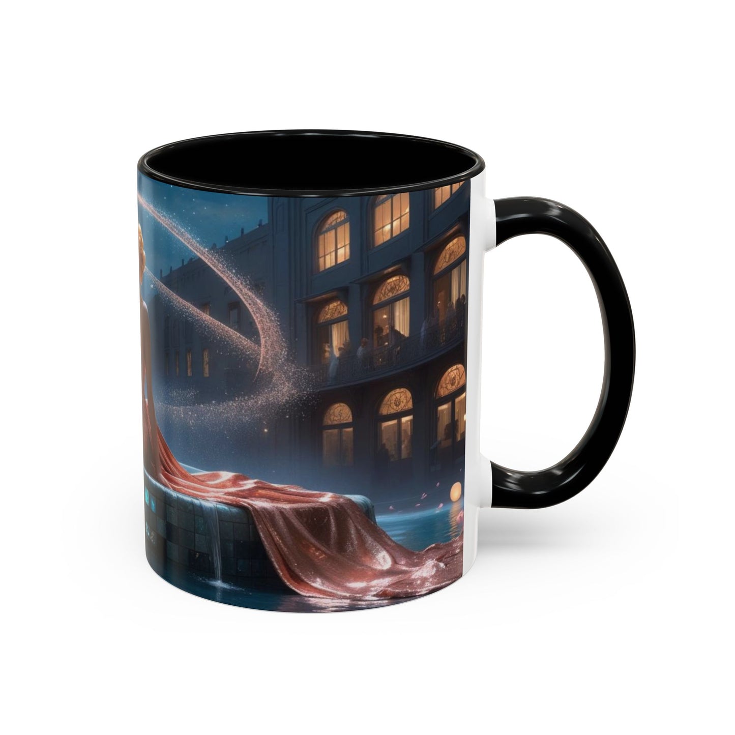 The Enchanted Fountain - Fantasy Art Drinkware, Galactic Gift for Dog Lovers, Celestial Home Decor, Unique Art Mug