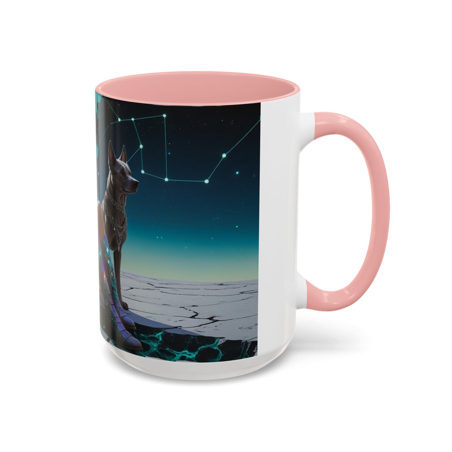 Celestial Guardian - Fantasy Art Drinkware, Galactic Gift for Dog Lovers, Celestial Home Decor, Unique Art Mug