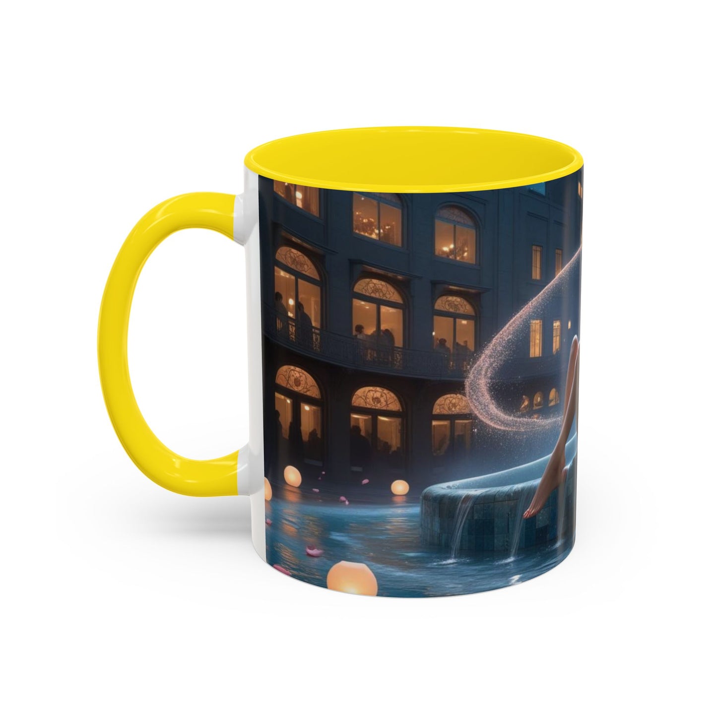 The Enchanted Fountain - Fantasy Art Drinkware, Galactic Gift for Dog Lovers, Celestial Home Decor, Unique Art Mug