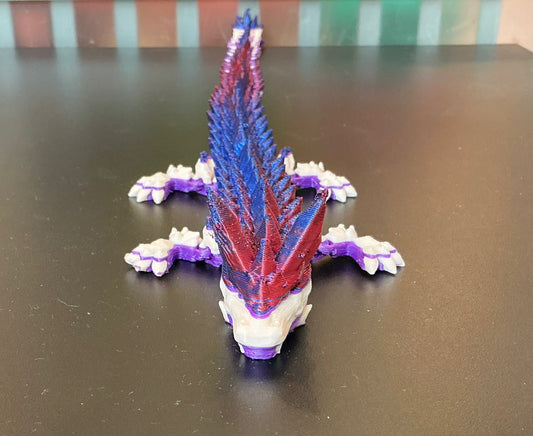 Flexible Articulated Dragon Red, Blue Purple