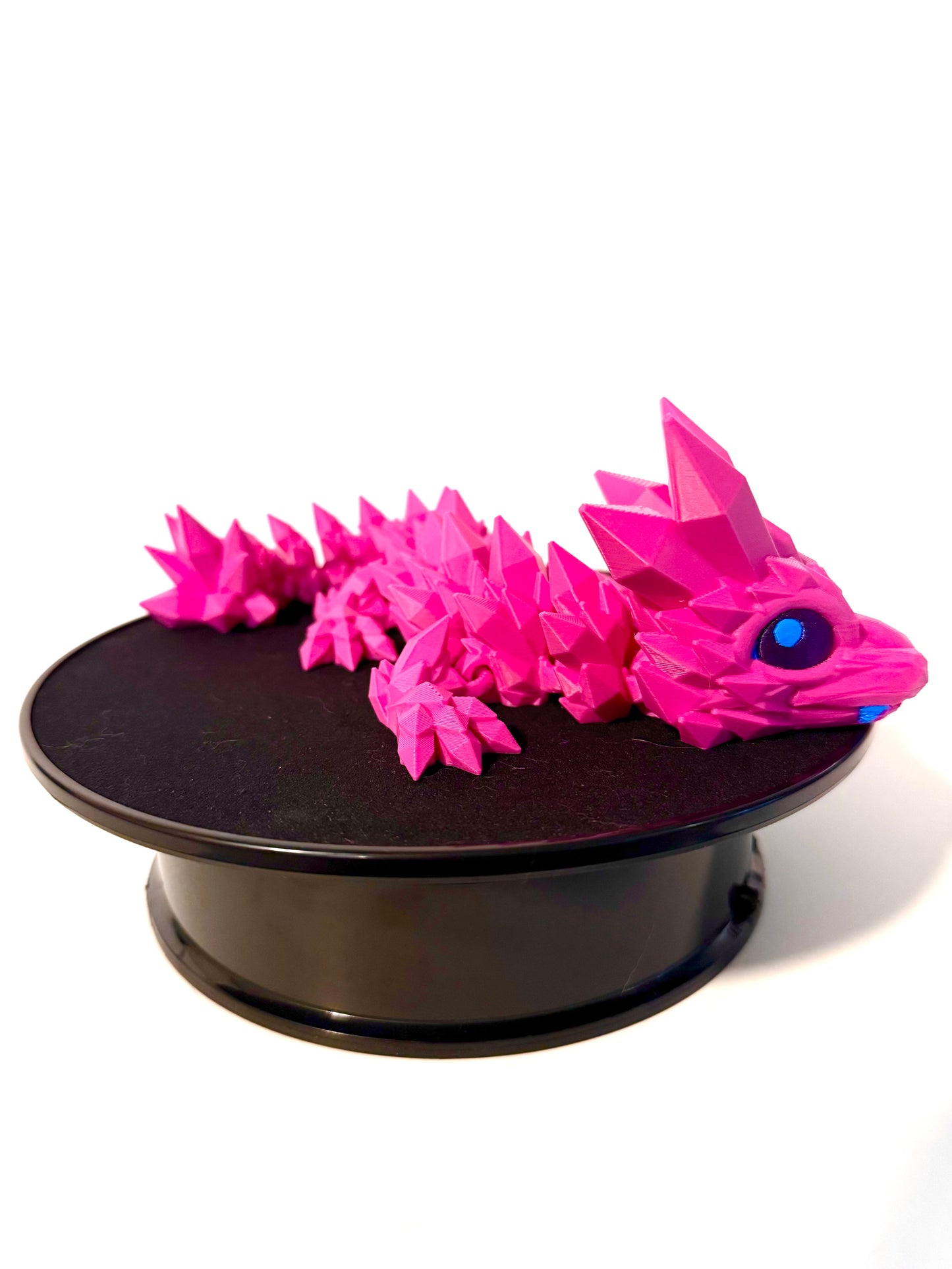 3-D Printed crystal Articulated Dragon Pink