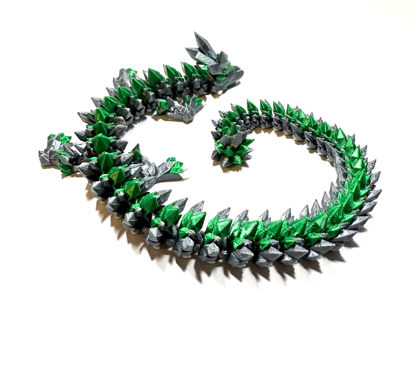 Dragon Articulated Green and Silver