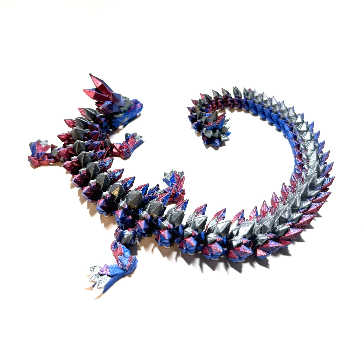 Dragon Articulated Blue Red and Gray