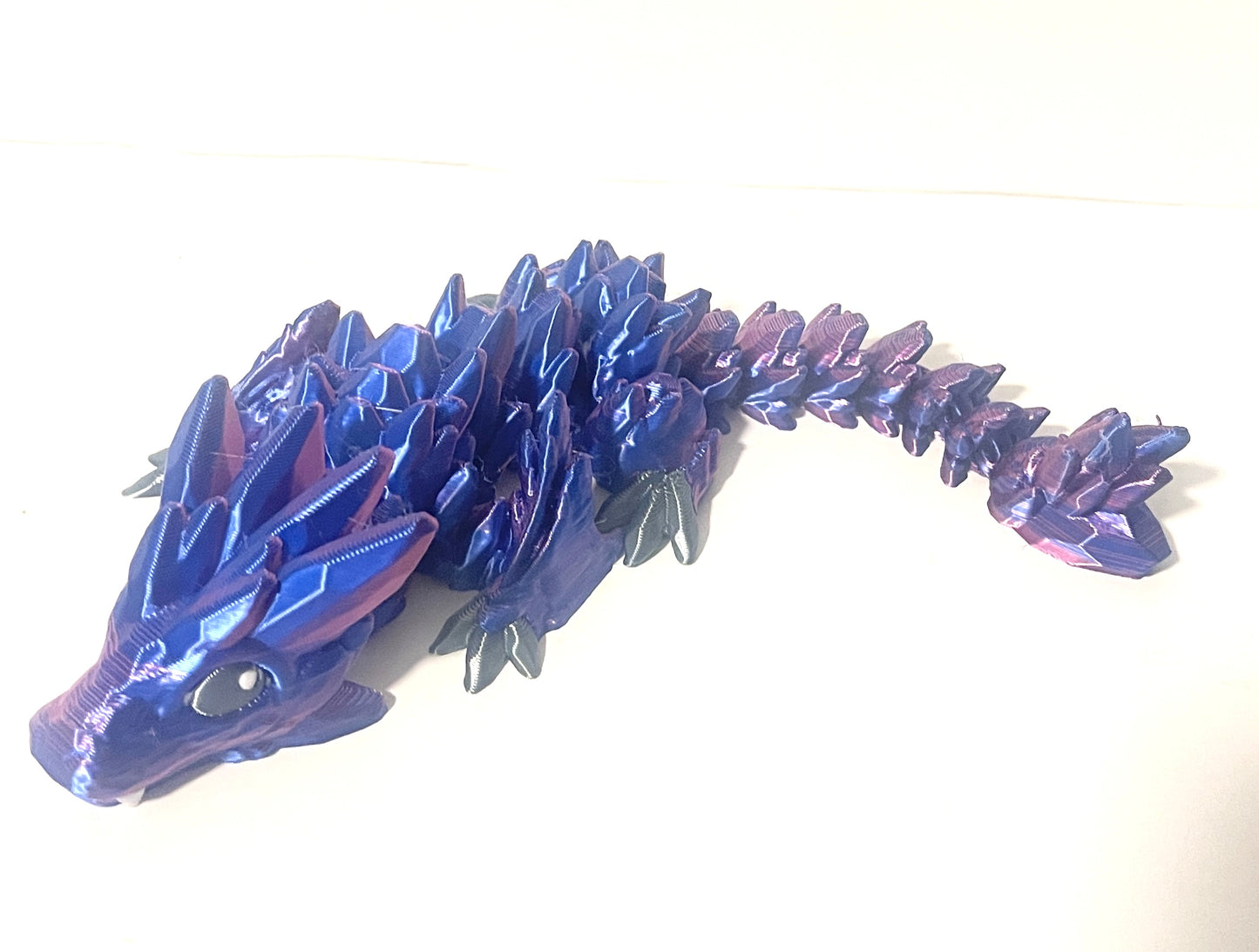 3-D Printed Dragon Purple Blue Pink