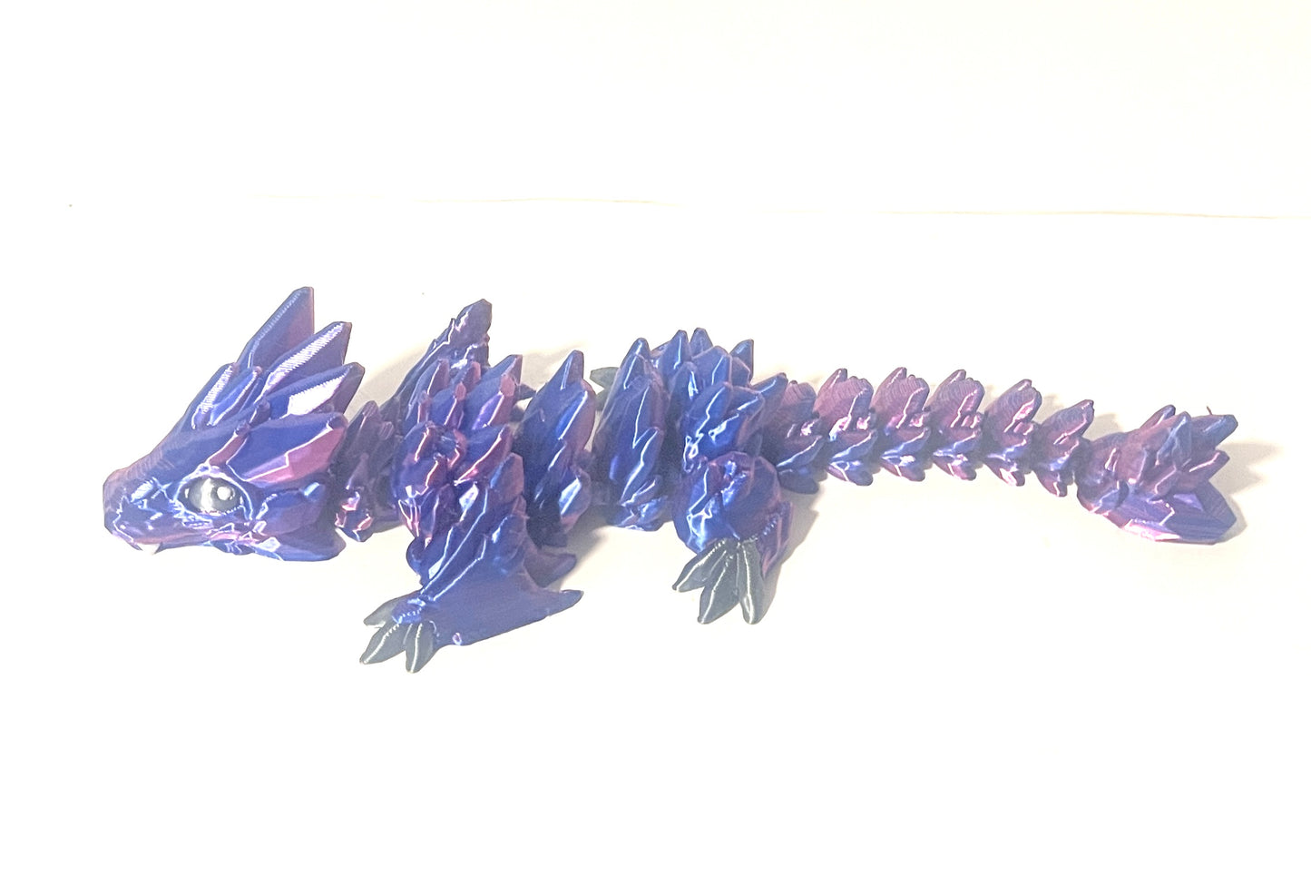 3-D Printed Dragon Purple Blue Pink