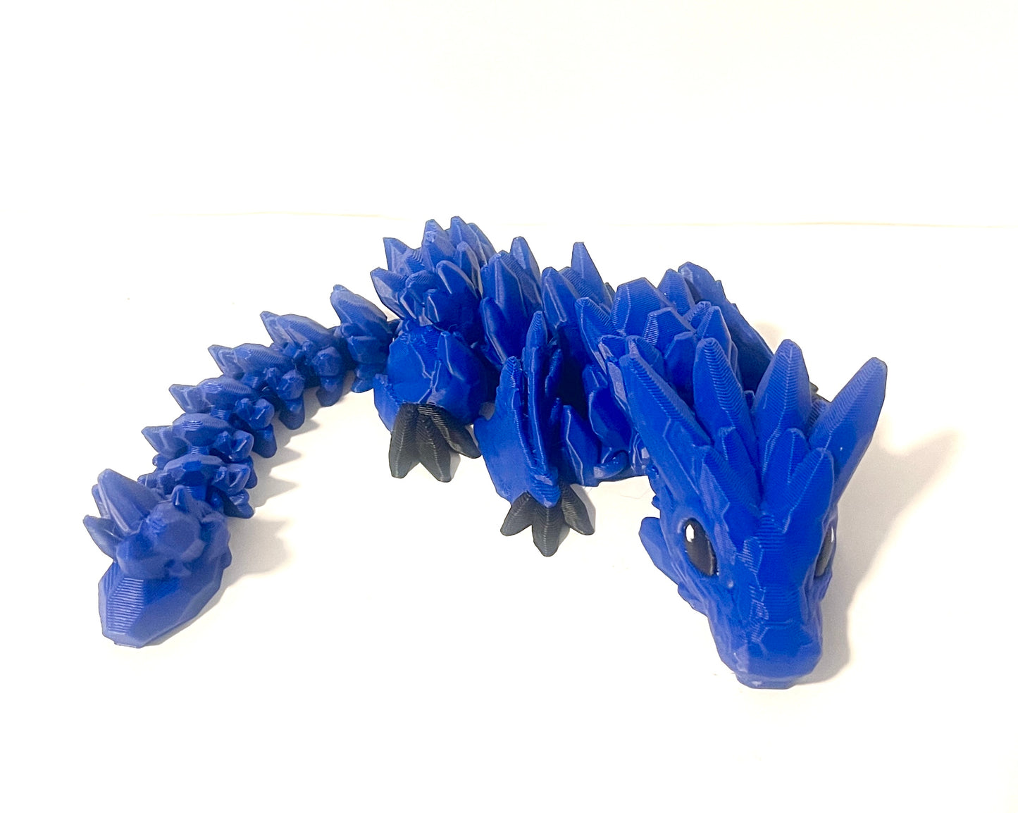 3-D Printed Dragon Blue Black White