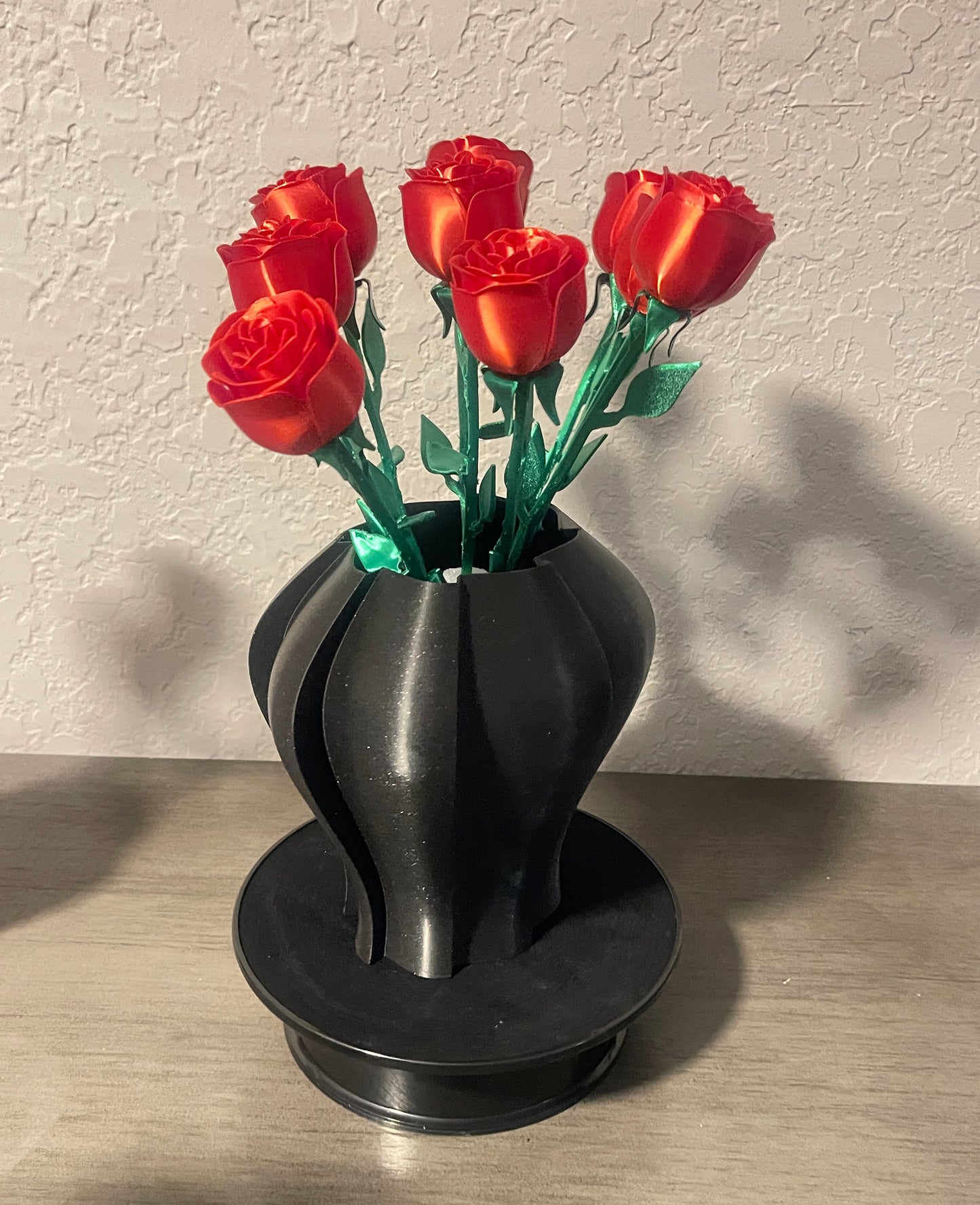 3D Printed Roses Red Silk