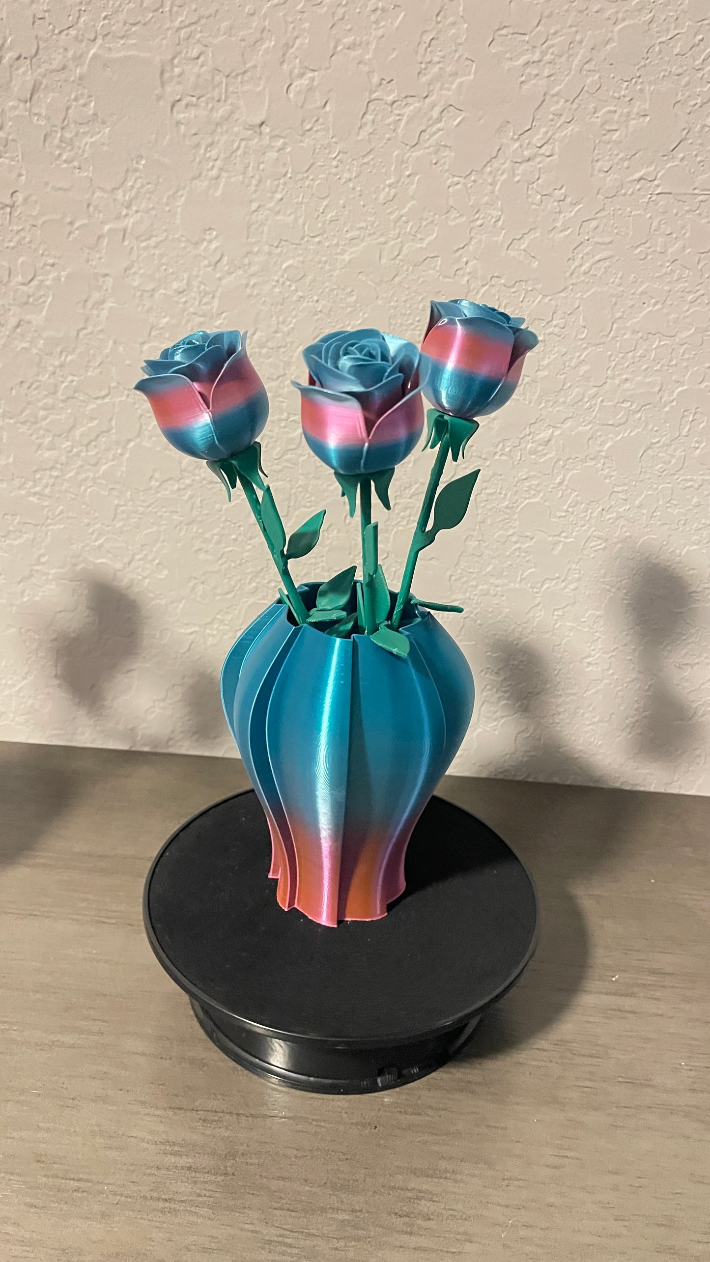Windmill Vase Small Blue Purple Pink