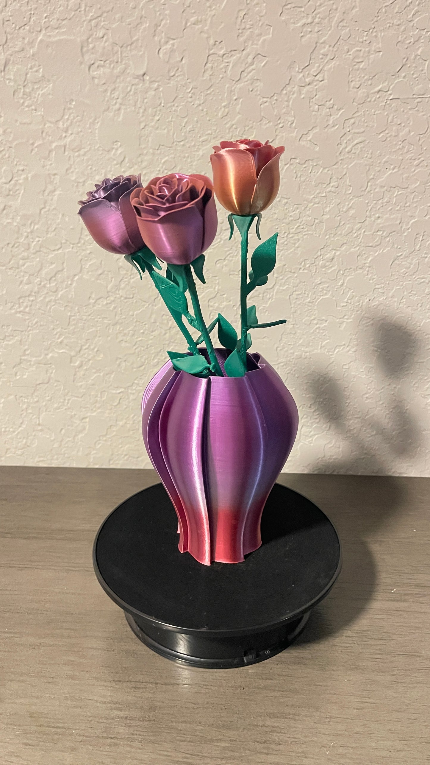 Windmill Vase Small Purple and Pink