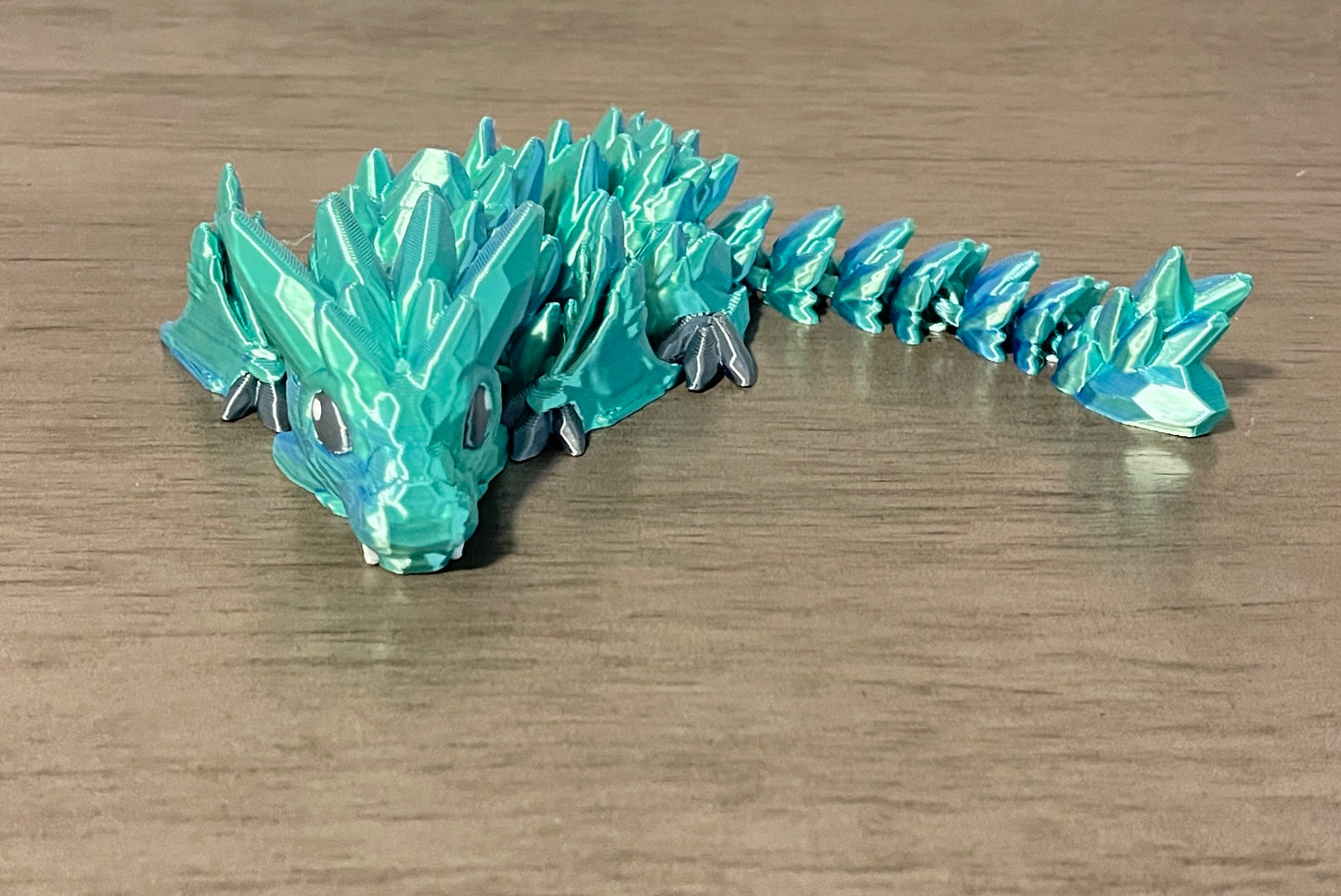 3-D Printed Dragon Green Blue