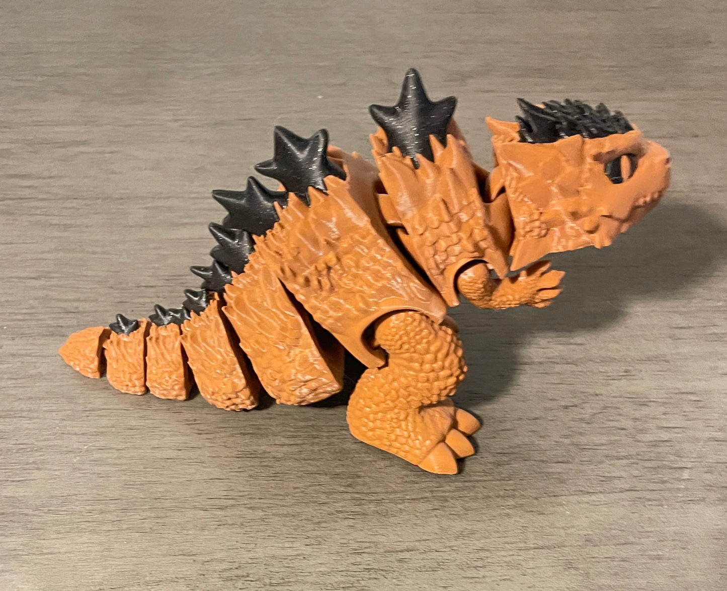 3D Printed Baby Godzilla Brown and Black