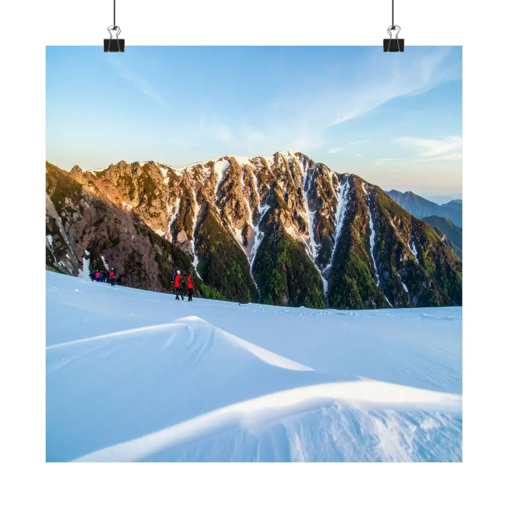 Alpine Solitude: Winter Mountain Wilderness Pristine Snow Landscape Poster Poster