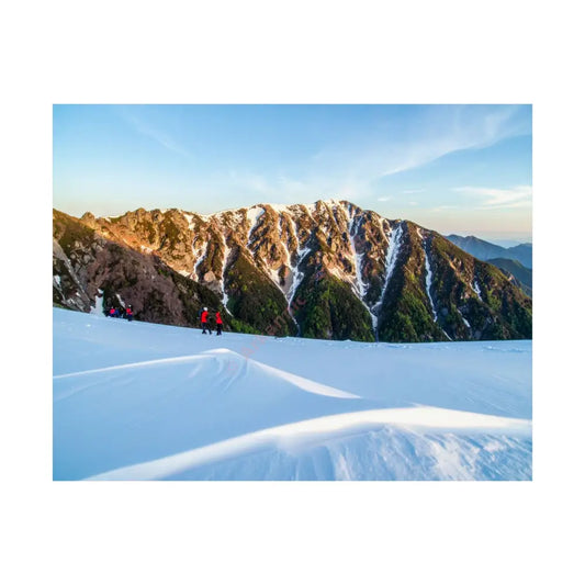 Alpine Solitude: Winter Mountain Wilderness Pristine Snow Landscape Poster 14″ x 11″ Poster